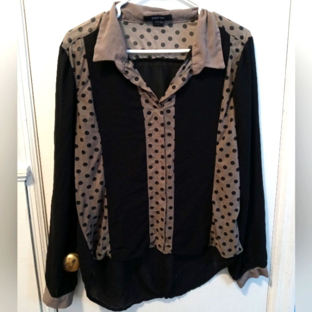 Paper Tee women's dress shirt sz L